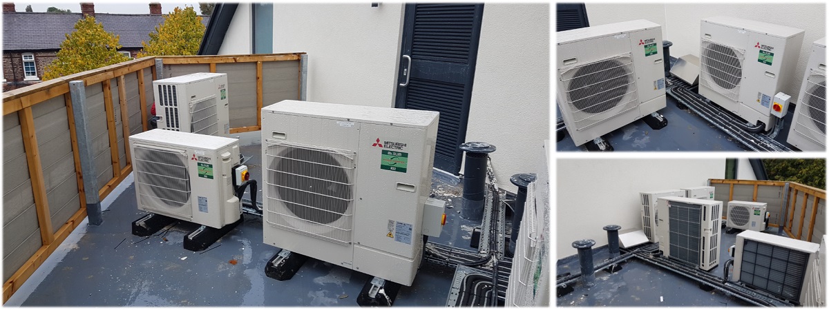 collage of air conditioning unit images